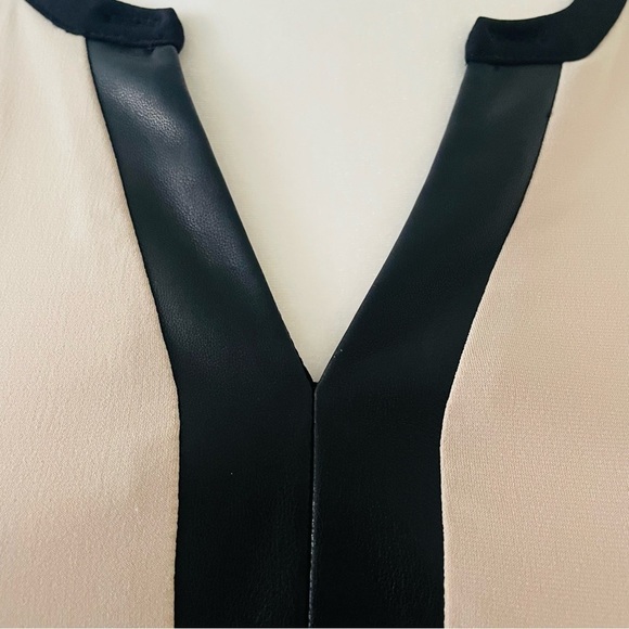 Calvin Klein Vintage Faux Leather Sleeveless Tank Women Top - Size S Blouse - Picture 8 of 11